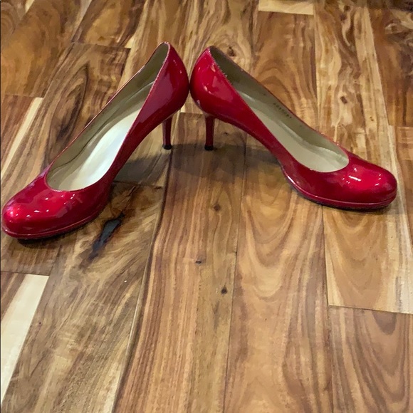 Stuart Weitzman Shoes - Stuart Weitzman Red Patent Platform Pump